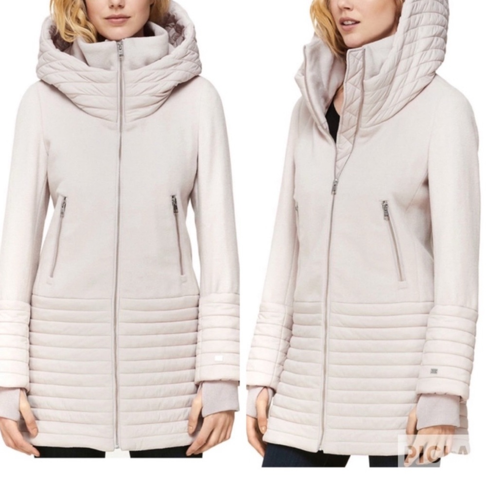 Soia & Kyo Women's Light Gray Quilted Puffer Jacket